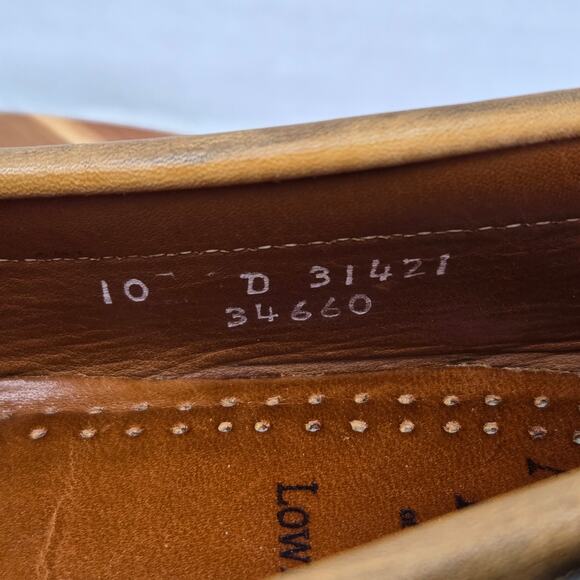 Allen Edmonds Mens 10D Lowry Hill Tan Brown Leather Casual Kiltie Tassel Loafer main image 5